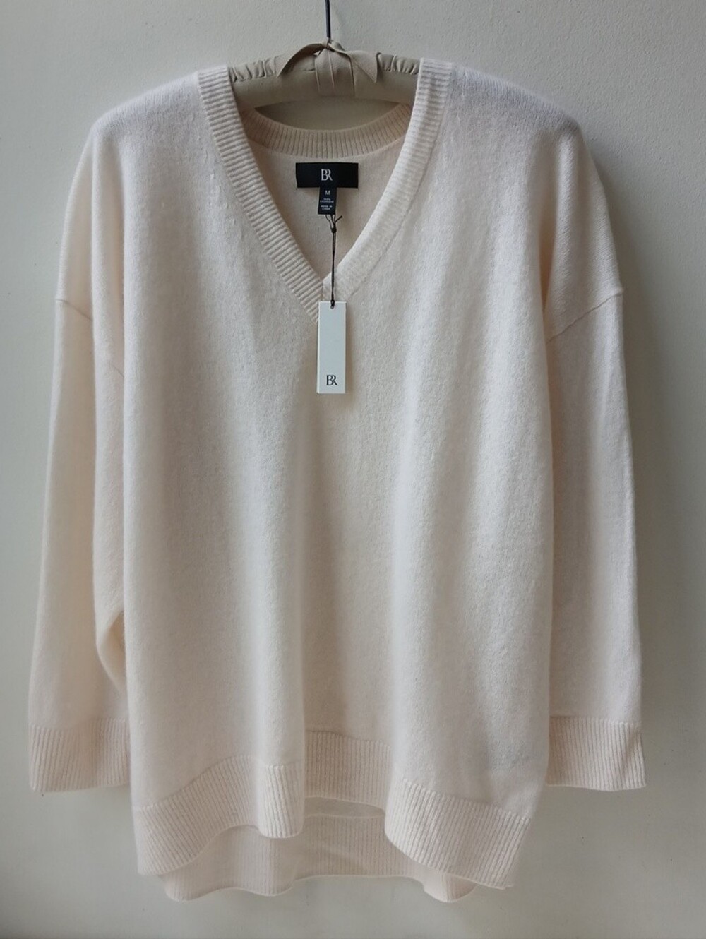 Banana Republic 100% Cashmere Oversized V Neck Sweater Medium NWT